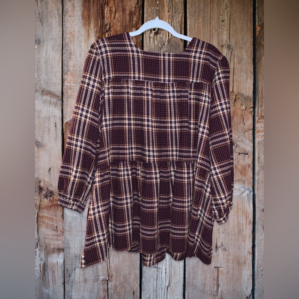 Flannel Shirt Dress - Picture 4 of 6